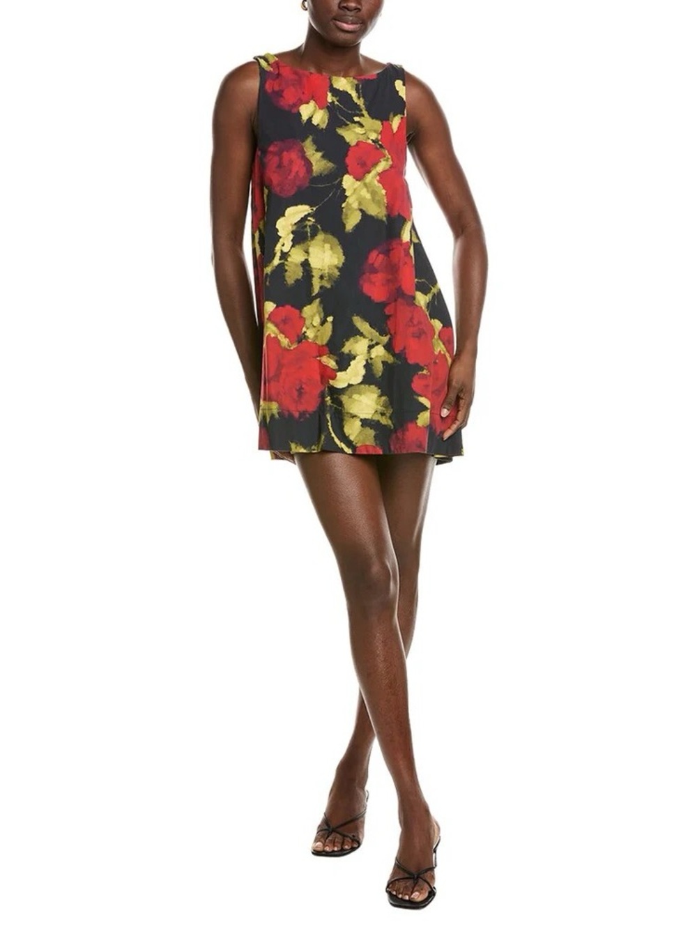 Azeeza Samiya Poplin Dress in Red Rose